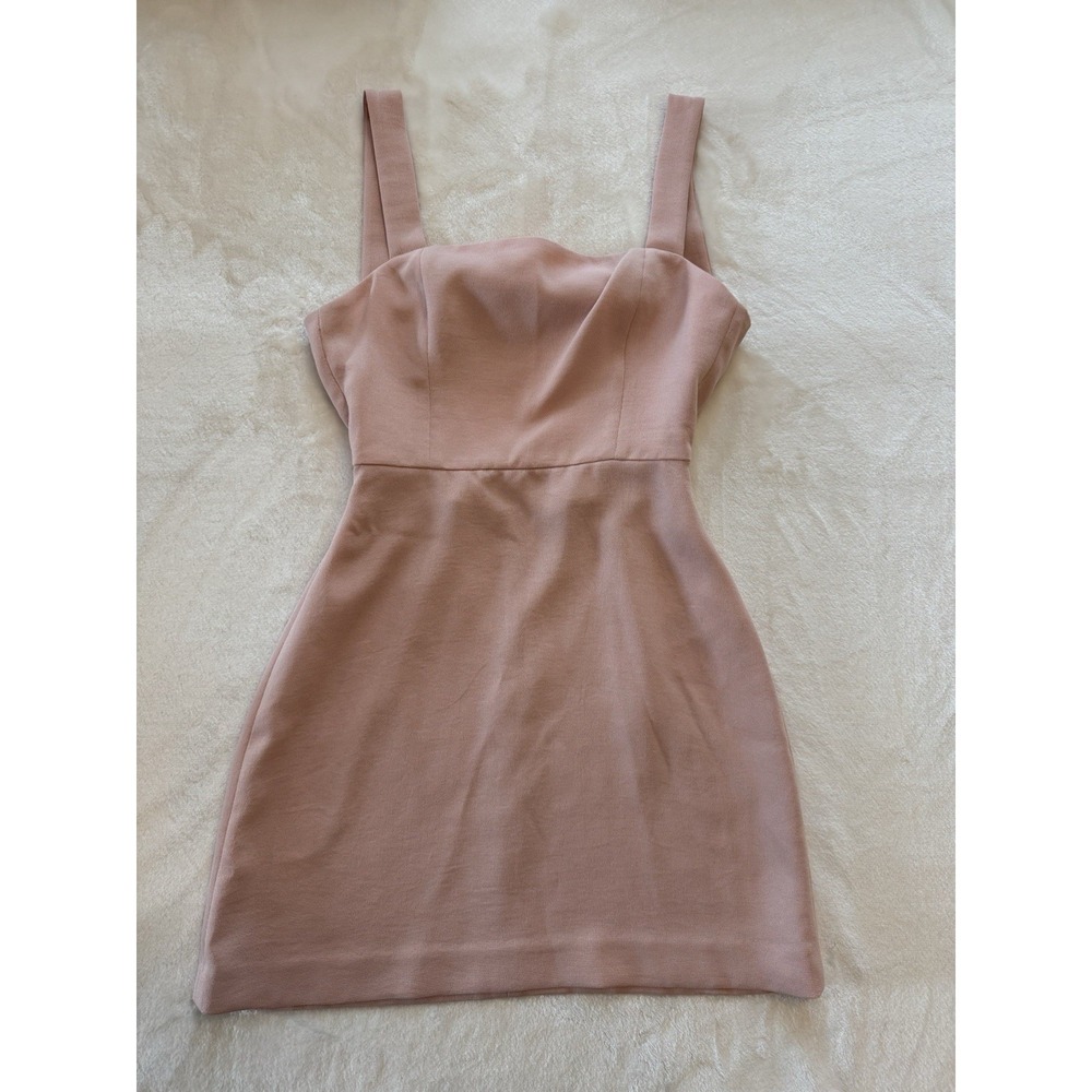 Wilfred Aritzia Pink Square Neck Mini Dress Size 00 Recycled Polyester 83023